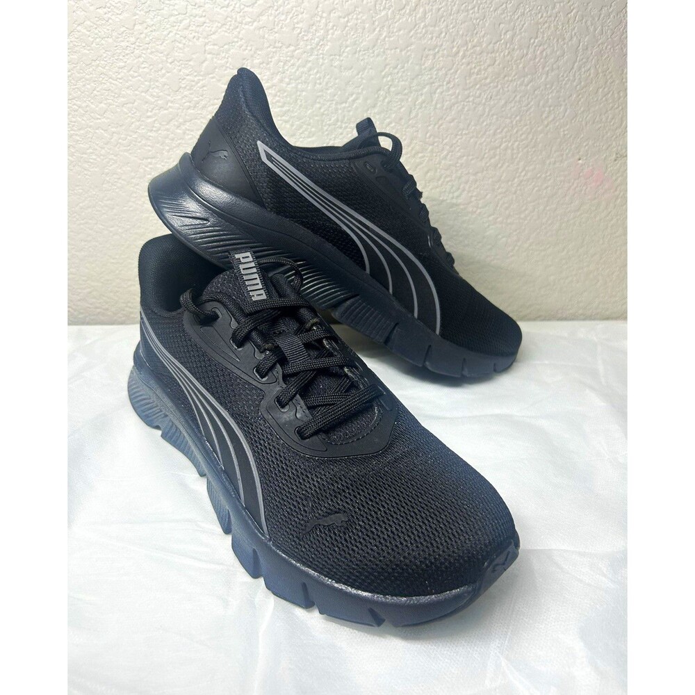 PUMA Pumalite Lace-Up Low Top Athletic Sneakers Black/Gray Rubber W9.5